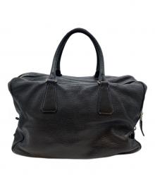 PRADA（プラダ）の古着「レザーボストンバッグ」｜ブラック
