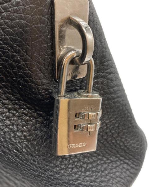 PRADA（プラダ）PRADA (プラダ) レザーボストンバッグ ブラックの古着・服飾アイテム