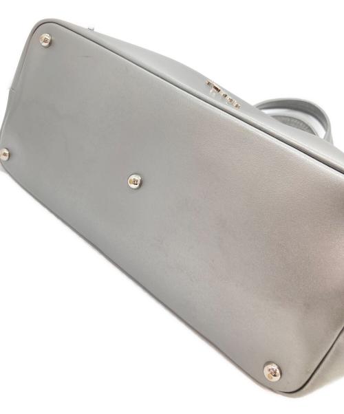 LONGCHAMP（ロンシャン）LONGCHAMP (ロンシャン) レザートートバッグ シルバーの古着・服飾アイテム