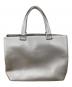 LONGCHAMP (ロンシャン) レザートートバッグ シルバー：4500円
