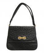 GUCCIグッチ）の古着「オーストリッチハンドバッグ」｜ブラック