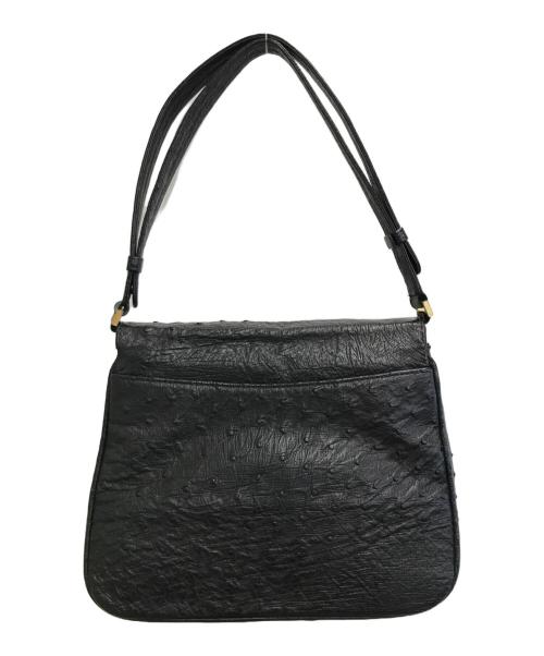 GUCCI（グッチ）GUCCI (グッチ) オーストリッチハンドバッグ ブラック サイズ:-の古着・服飾アイテム
