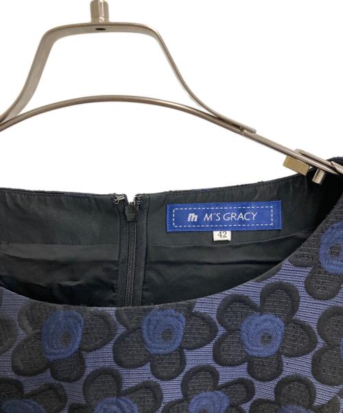 M'S GRACY（エムズグレイシー）M'S GRACY (エムズグレイシー) ワンピース ネイビー サイズ:42の古着・服飾アイテム