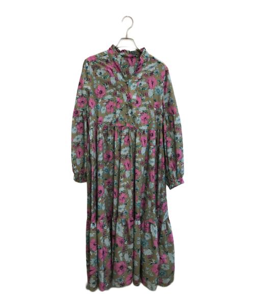 Diagram（ダイアグラム）Diagram (ダイアグラム) フラワープリントカフタンワンピース オリーブ サイズ:M 未使用品の古着・服飾アイテム
