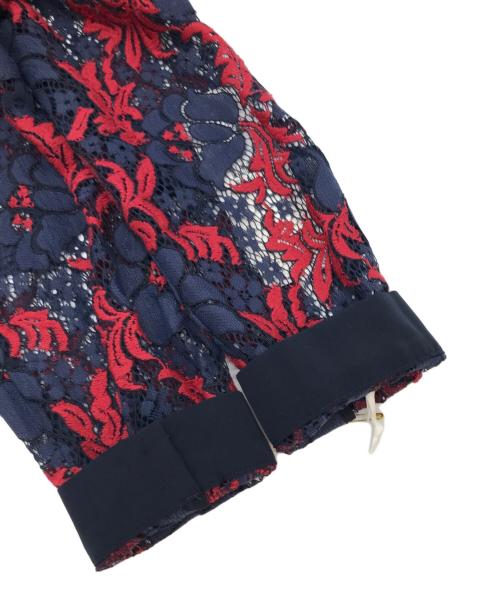 Diagram（ダイアグラム）Diagram (ダイアグラム) レースボウタイワンピース レッド×ネイビー サイズ:M 未使用品の古着・服飾アイテム