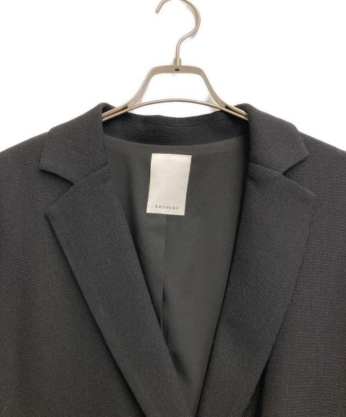 SHENERY（シーナリー）SHENERY (シーナリー) からみ織ダブルジャケット ブラック サイズ:36の古着・服飾アイテム