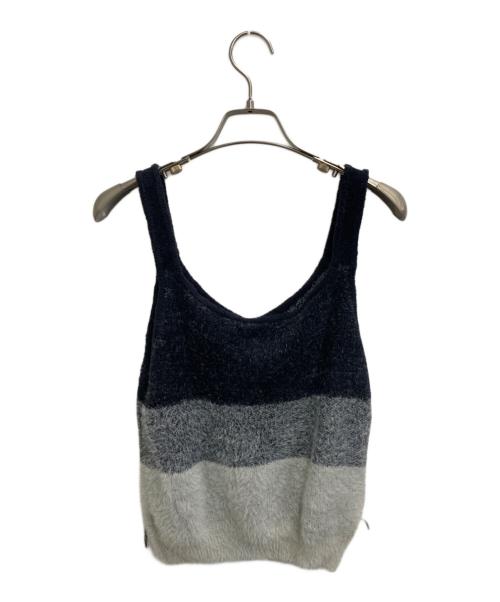 Remneh by rurumu（レムネ バイ ルルムウ）Remneh by rurumu (レムネ バイ ルルムウ) ニットセットアップ ブラック×ホワイト サイズ:freeの古着・服飾アイテム