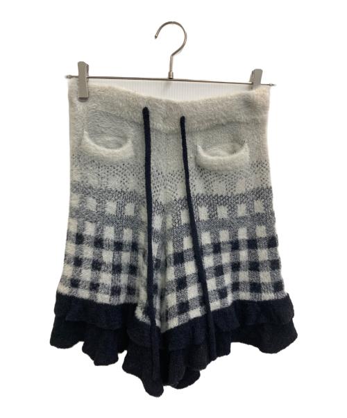 Remneh by rurumu（レムネ バイ ルルムウ）Remneh by rurumu (レムネ バイ ルルムウ) ニットセットアップ ブラック×ホワイト サイズ:freeの古着・服飾アイテム