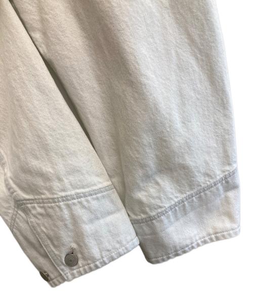 nano・universe（ナノ・ユニバース）nano・universe (ナノ・ユニバース) オーバーサイズスーパーブリーチデニムブルゾン ホワイト サイズ:Mの古着・服飾アイテム