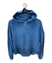 THREE DOTS（スリードッツ）の古着「Smile cotton pile long slv hoody」｜ブルー