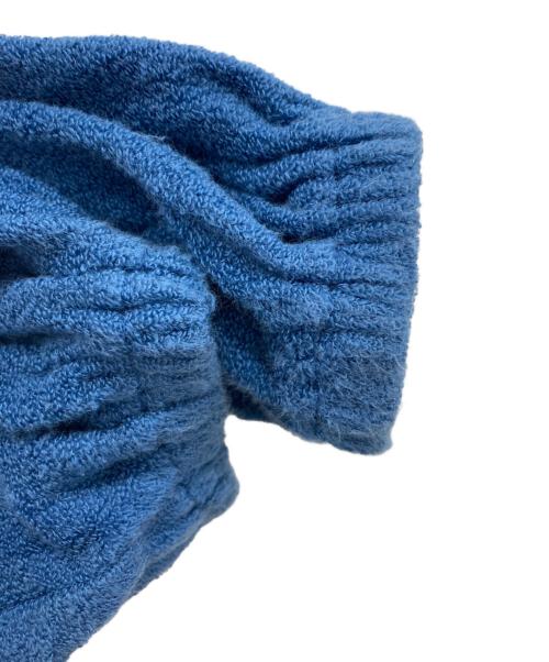 THREE DOTS（スリードッツ）THREE DOTS (スリードッツ) Smile cotton pile long slv hoody ブルー サイズ:Sの古着・服飾アイテム