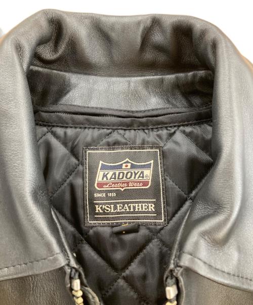 KADOYA（カドヤ）KADOYA (カドヤ) ライナー付シングルライダースジャケット ブラック サイズ:Ｌの古着・服飾アイテム