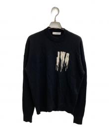 J.W.ANDERSON（ジェイダブリューアンダーソン）の古着「メリノウールクルーネックニット」｜ブラック