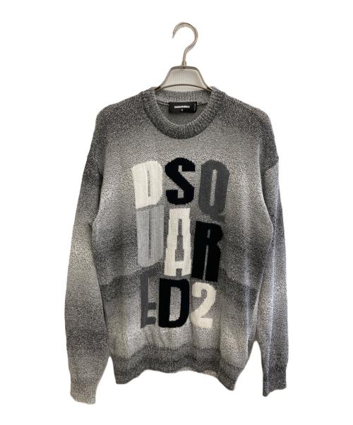 DSQUARED2（ディースクエアード）DSQUARED2 (ディースクエアード) コットンニット グレー サイズ:Sの古着・服飾アイテム