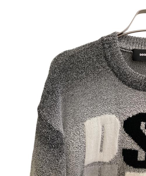 DSQUARED2（ディースクエアード）DSQUARED2 (ディースクエアード) コットンニット グレー サイズ:Sの古着・服飾アイテム