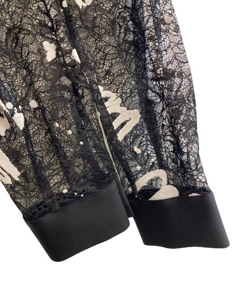 Diagram（ダイアグラム）Diagram (ダイアグラム) レースフロッキープリントドレス ブラック サイズ:38 未使用品の古着・服飾アイテム