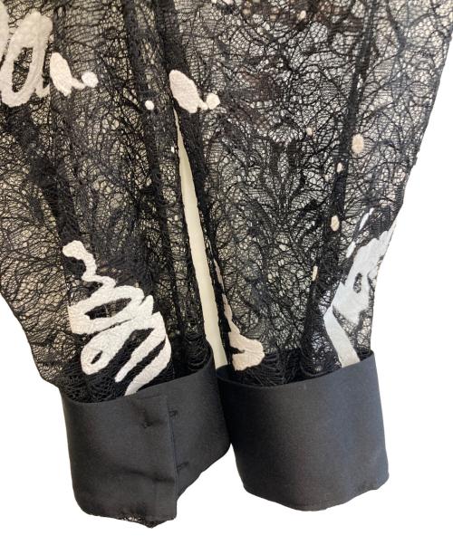 Diagram（ダイアグラム）Diagram (ダイアグラム) レースフロッキープリントドレス ブラック サイズ:38 未使用品の古着・服飾アイテム