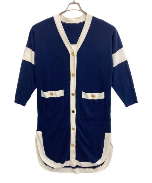 GRACE CLASS（グレースクラス）GRACE CLASS (グレースクラス) ロングカーディガン ネイビー サイズ:36の古着・服飾アイテム