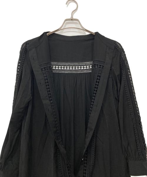 Diagram（ダイアグラム）Diagram (ダイアグラム) レース切替シャツワンピース ブラック サイズ:38の古着・服飾アイテム