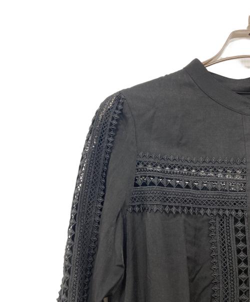 Diagram（ダイアグラム）Diagram (ダイアグラム) レース切替シャツワンピース ブラック サイズ:38の古着・服飾アイテム