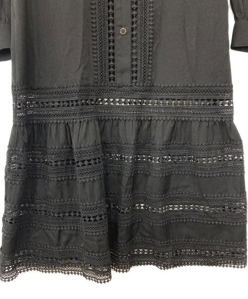 Diagram（ダイアグラム）Diagram (ダイアグラム) レース切替シャツワンピース ブラック サイズ:38の古着・服飾アイテム