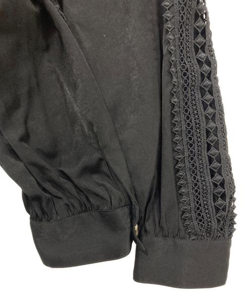 Diagram（ダイアグラム）Diagram (ダイアグラム) レース切替シャツワンピース ブラック サイズ:38の古着・服飾アイテム