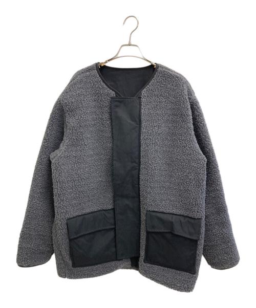 UNION（ユニオン）UNION (ユニオン) リバーシブル シェルパフリースジャケット ブラック サイズ:Lの古着・服飾アイテム