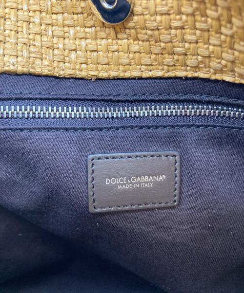 DOLCE & GABBANA（ドルチェ＆ガッバーナ）DOLCE & GABBANA (ドルチェ＆ガッバーナ) ショッピングバッグ ロゴ ラフィア ベージュ サイズ:-の古着・服飾アイテム