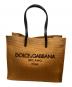 DOLCE & GABBANA（ドルチェ＆ガッバーナ）の古着「ショッピングバッグ ロゴ ラフィア」｜ベージュ