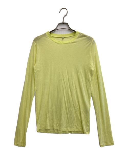 BASERANGE（ベースレンジ）BASERANGE (ベースレンジ) LONG SLEEVE TEE 黄緑 サイズ:Sの古着・服飾アイテム