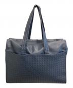 BOTTEGA VENETAボッテガベネタ）の古着「イントレチャート ビジネスバッグ」｜ネイビー