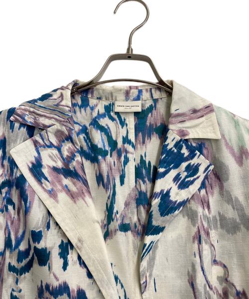 DRIES VAN NOTEN（ドリスヴァンノッテン）DRIES VAN NOTEN (ドリスヴァンノッテン) シルクシャツジャケット ホワイト サイズ:38の古着・服飾アイテム