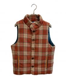 Pal'las Palace（パラスパレス）の古着「ダウンベスト」｜オレンジ