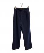 MUSE de Deuxieme Classeミューズ ドゥーズィエム クラス）の古着「SILK SATIN EASY PANTS」｜ネイビー