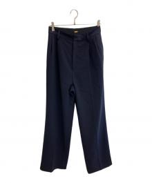 MUSE de Deuxieme Classe（ミューズ ドゥーズィエム クラス）の古着「SILK SATIN EASY PANTS」｜ネイビー