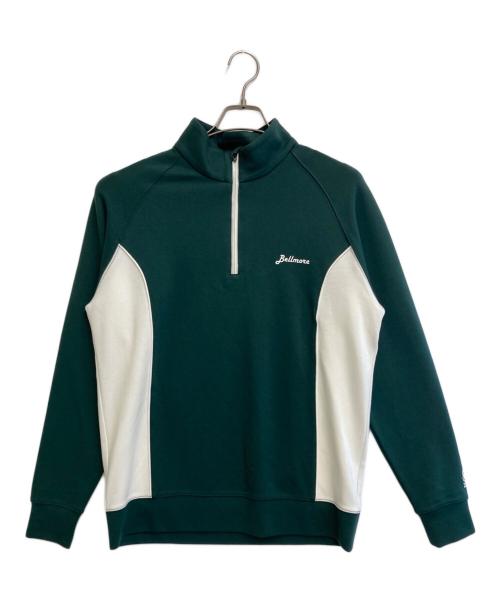 BELLMORE（ベルモーレ）BELLMORE (ベルモーレ) ハーフジップスウェット グリーン サイズ:Mの古着・服飾アイテム