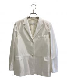 JIL SANDER（ジルサンダー）の古着「メッシュテーラードジャケット」｜ホワイト