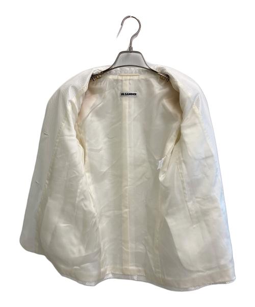 JIL SANDER（ジルサンダー）JIL SANDER (ジルサンダー) メッシュテーラードジャケット ホワイト サイズ:34の古着・服飾アイテム