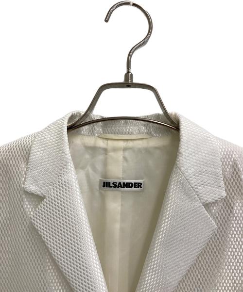JIL SANDER（ジルサンダー）JIL SANDER (ジルサンダー) メッシュテーラードジャケット ホワイト サイズ:34の古着・服飾アイテム