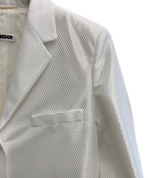 JIL SANDER（ジルサンダー）JIL SANDER (ジルサンダー) メッシュテーラードジャケット ホワイト サイズ:34の古着・服飾アイテム