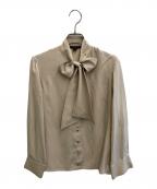 LOUIS VUITTONルイ ヴィトン）の古着「シルクボウタイブラウス」｜ベージュ