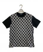 COMME des GARCONS HOMMEコムデギャルソン オム）の古着「ドット柄カットソー」｜グレー×ブラック