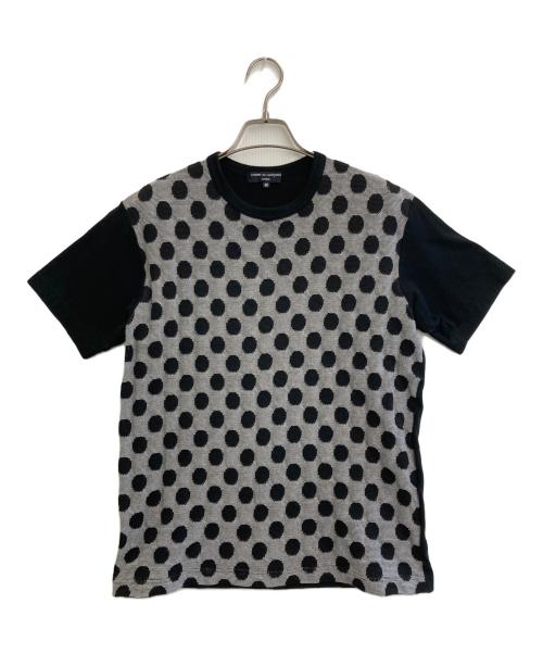 COMME des GARCONS HOMME（コムデギャルソン オム）COMME des GARCONS HOMME (コムデギャルソン オム) ドット柄カットソー グレー×ブラック サイズ:Mの古着・服飾アイテム