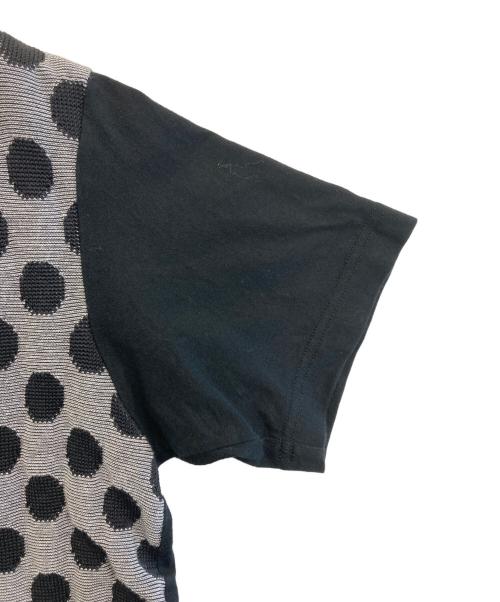 COMME des GARCONS HOMME（コムデギャルソン オム）COMME des GARCONS HOMME (コムデギャルソン オム) ドット柄カットソー グレー×ブラック サイズ:Mの古着・服飾アイテム