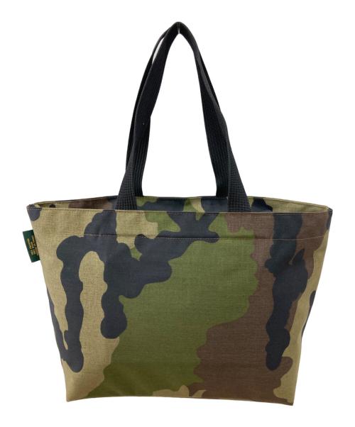 Herve Chapelier（エルベシャプリエ）Herve Chapelier (エルベシャプリエ) 迷彩ナイロン舟型トート/トートバッグ ベージュ×オリーブの古着・服飾アイテム