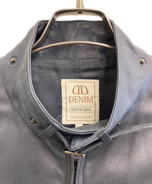 DENIME（ドゥニーム）DENIME (ドゥニーム) シープスキン ライダース ネイビー サイズ:46の古着・服飾アイテム