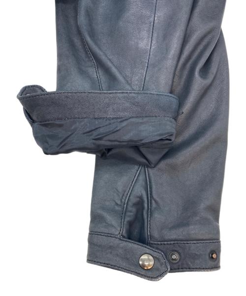 DENIME（ドゥニーム）DENIME (ドゥニーム) シープスキン ライダース ネイビー サイズ:46の古着・服飾アイテム