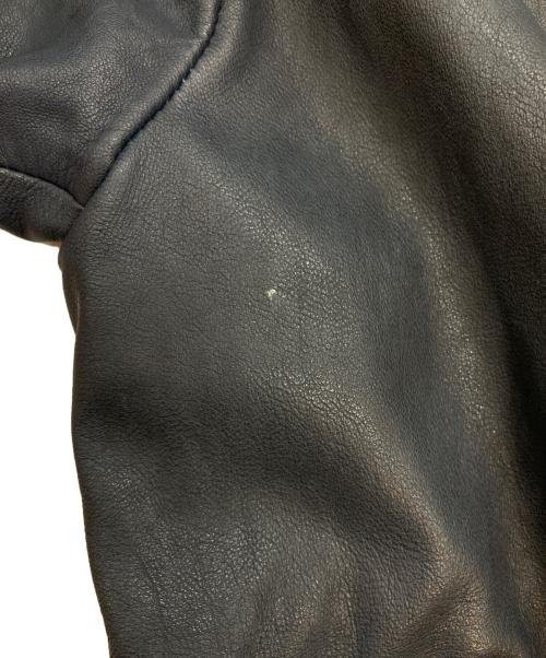 DENIME（ドゥニーム）DENIME (ドゥニーム) シープスキン ライダース ネイビー サイズ:46の古着・服飾アイテム