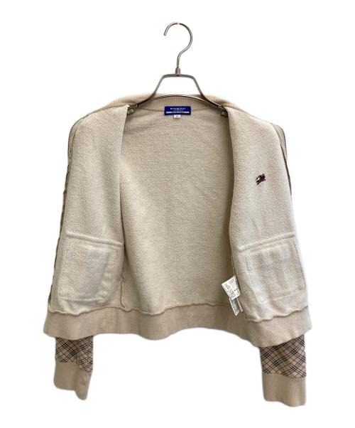 BURBERRY BLUE LABEL（バーバリー ブルー レーベル）BURBERRY BLUE LABEL (バーバリーロンドンブルーレーベル) ノバチェック スウェット トラックジャケット ベージュ サイズ:38の古着・服飾アイテム
