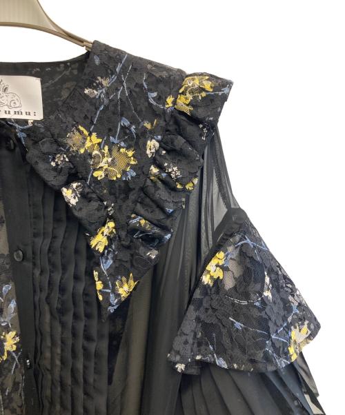 rurumu:（ルルムウ）rurumu: (ルルムウ) Daydream big collar shirt ブラック サイズ:freeの古着・服飾アイテム